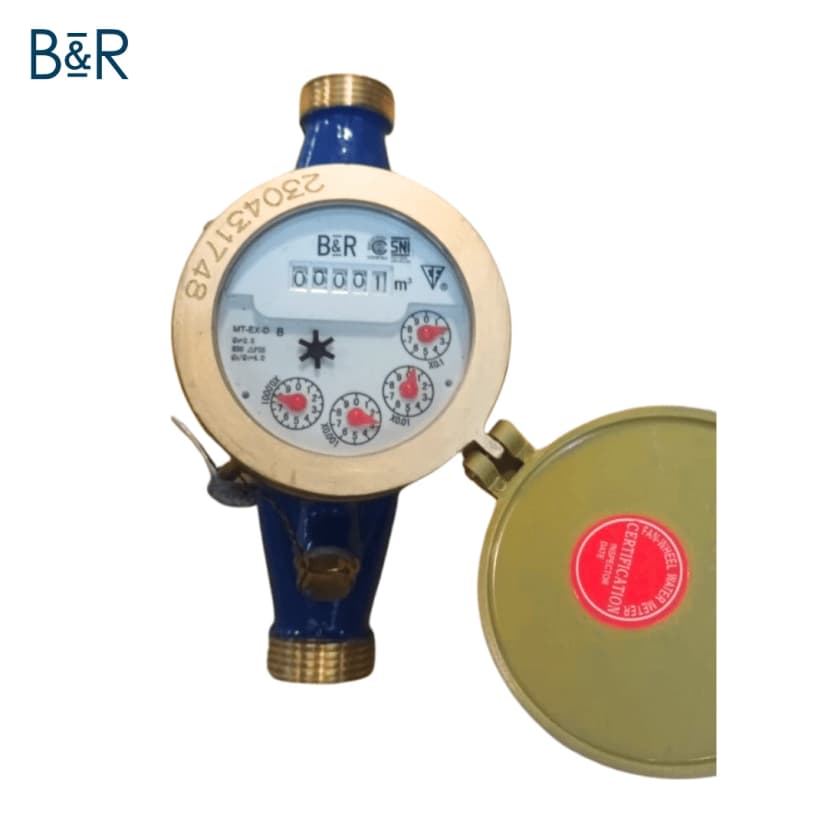 Jual Water Meter B&R Multi Jet Brass DN15